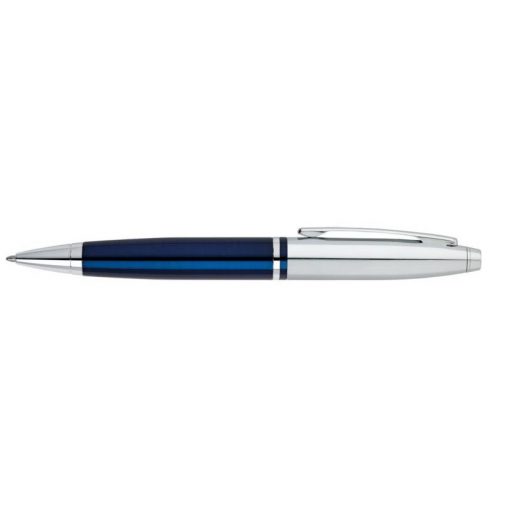 Calais™ Chrome & Blue Lacquer Ballpoint Pen-2