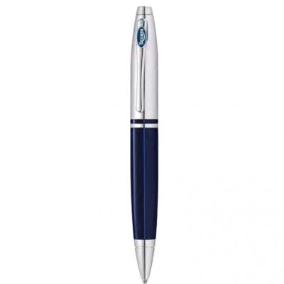 Calais™ Chrome & Blue Lacquer Gel Rollerball Pen