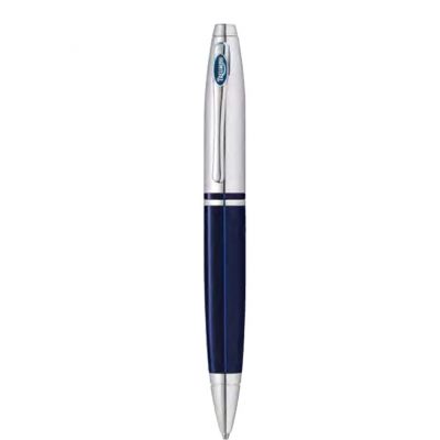 Calais™ Chrome & Blue Lacquer Medium Nib Fountain Pen