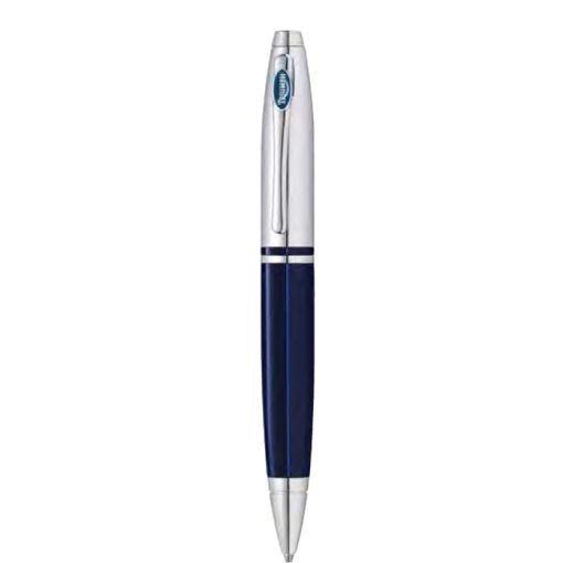 Calais™ Chrome & Blue Lacquer Medium Nib Fountain Pen-1