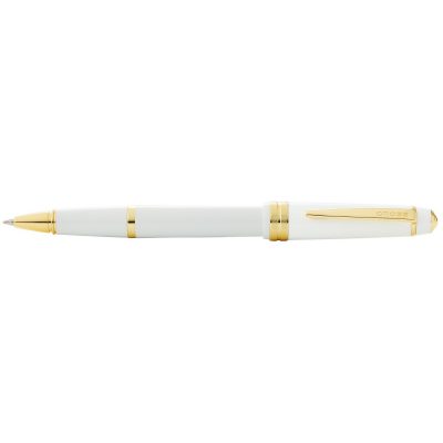 Bailey Light™ Polished White Resin and Gold Tone Selectip® Rollerball Pen