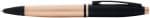 Calais Brushed Rose Gold and Black Lacquer Ballpoint Pen-1