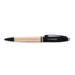 Calais Brushed Rose Gold and Black Lacquer Rollerball Pen-1