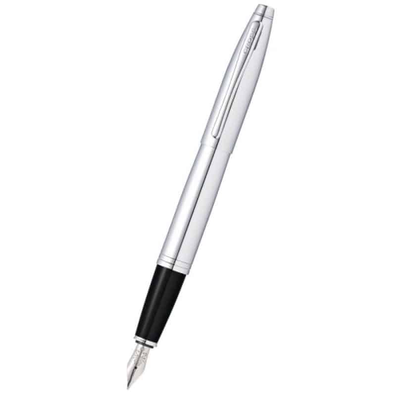 Calais™ Polished Chrome Medium Nib Fountain Pen-1