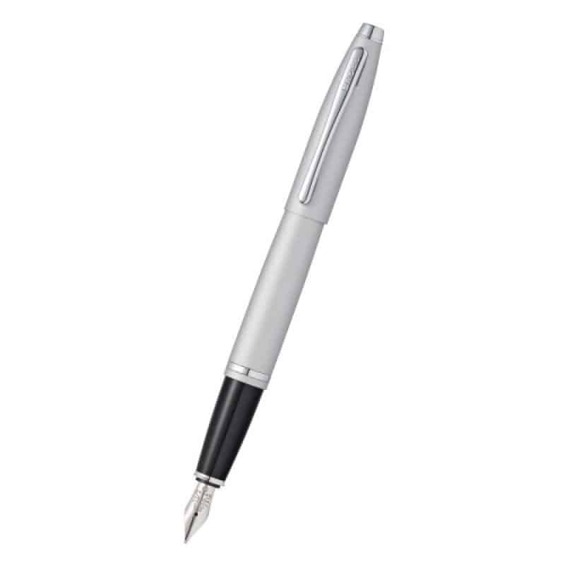 Calais™ Satin Chrome Medium Nib Fountain Pen-1