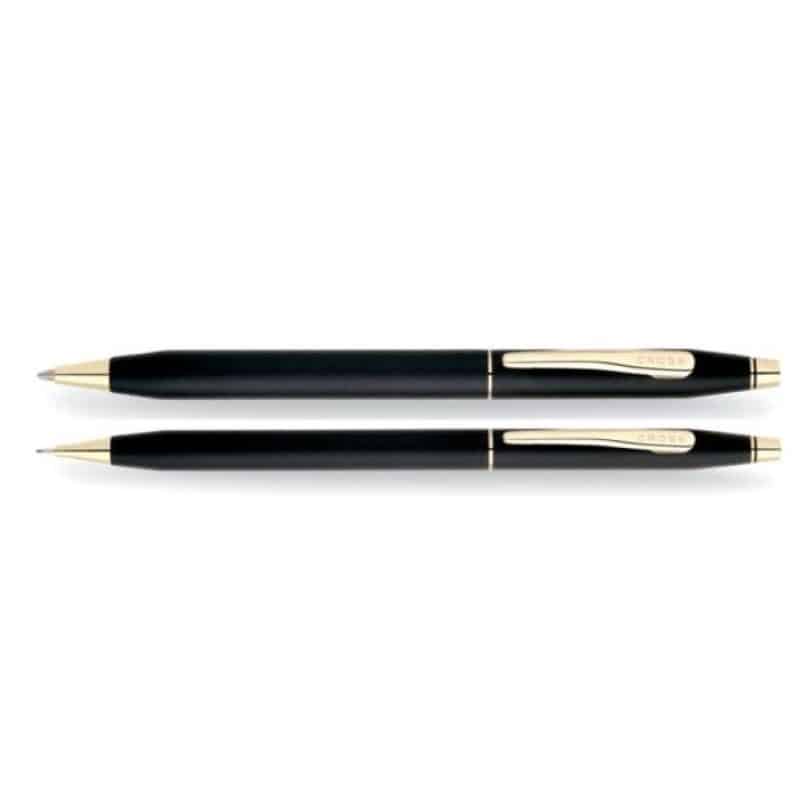 Classic Century® Classic Black & 23KT Gold Gel Ink Pen & Pencil Set-2