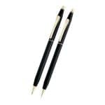 Classic Century® Classic Black & 23KT Gold Gel Ink Pen & Pencil Set-1