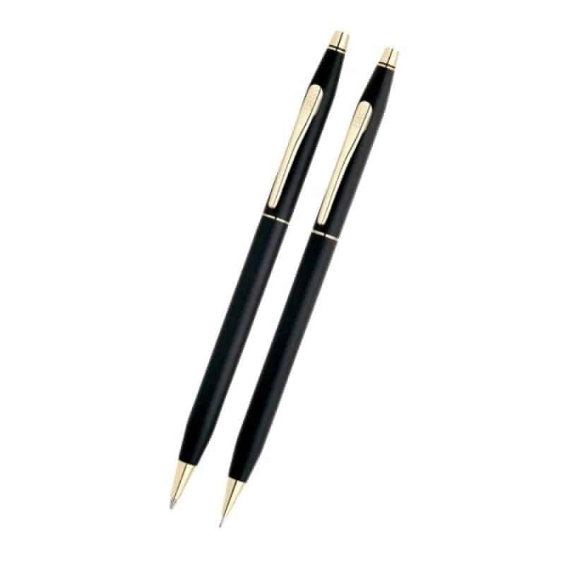 Classic Century® Classic Black & 23KT Gold Gel Ink Pen & Pencil Set-1