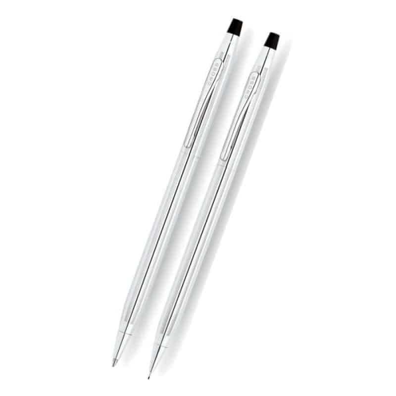 Classic Century® Lustrous Chrome Pen & Pencil Set-1