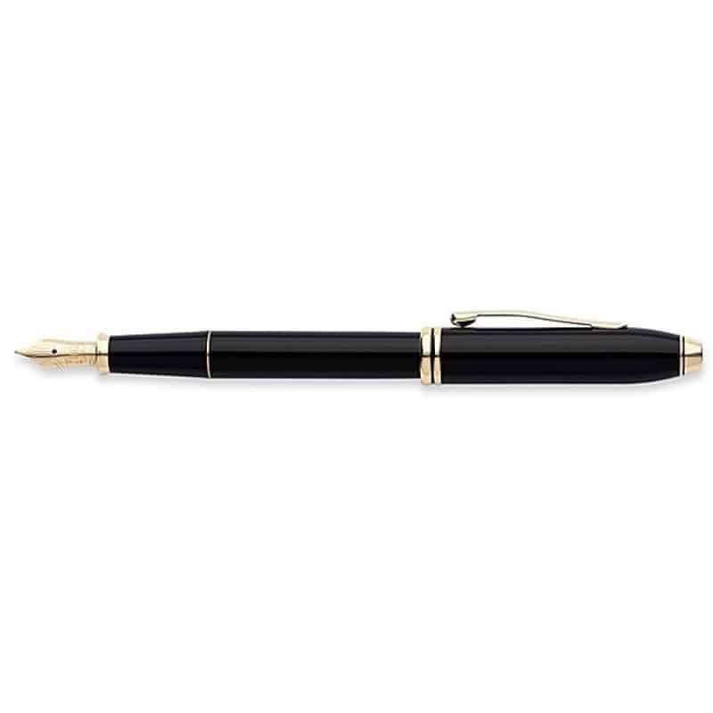 Townsend® Black Lacquer & 23KT Gold Fine Nib Fountain Pen-2