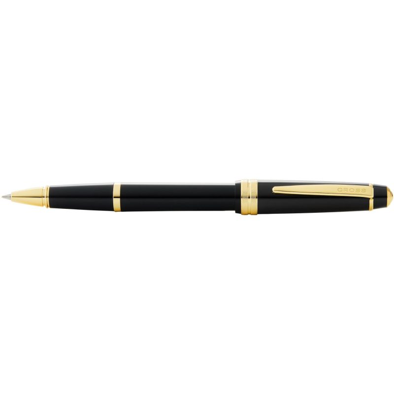 Bailey Light™ Polished Black Resin and Gold Tone Rollerball Pen-1