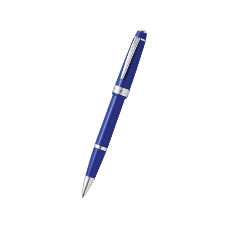 Bailey Light™ Polished Blue Resin Rollerball Pen-1