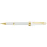 Bailey Light™ Polished White Resin and Gold Tone Rollerball Pen-1