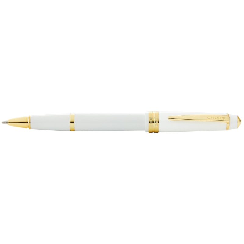Bailey-Light™-Polished-White-Resin-and-Gold-Tone-Rollerball-Pen-AT0745-10 Bailey Light™ Polished White Resin and Gold Tone Rollerball Pen-1