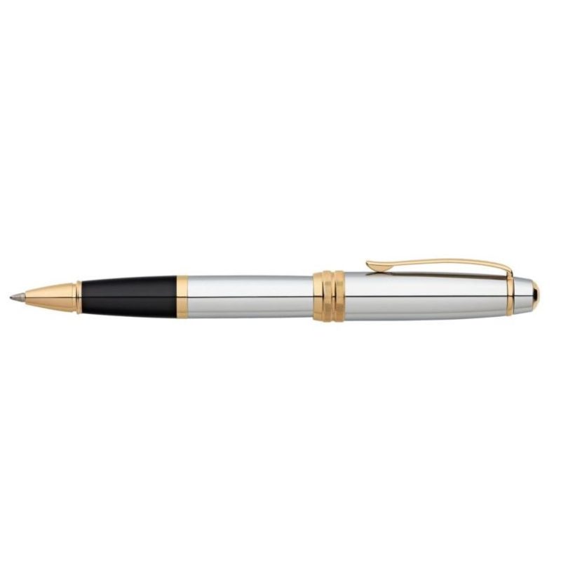 Bailey™ Medalist® Chrome & 23KT Gold Rollerball Pen-2