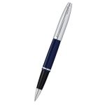Calais™ Chrome & Blue Lacquer Rollerball Pen-1