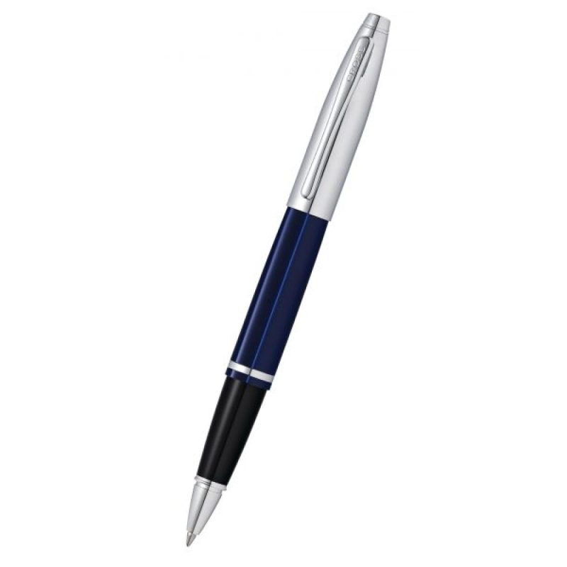 Calais™-Chrome-Blue-Lacquer-Rollerball-Pen-AT0115-3 Calais™ Chrome & Blue Lacquer Rollerball Pen-1