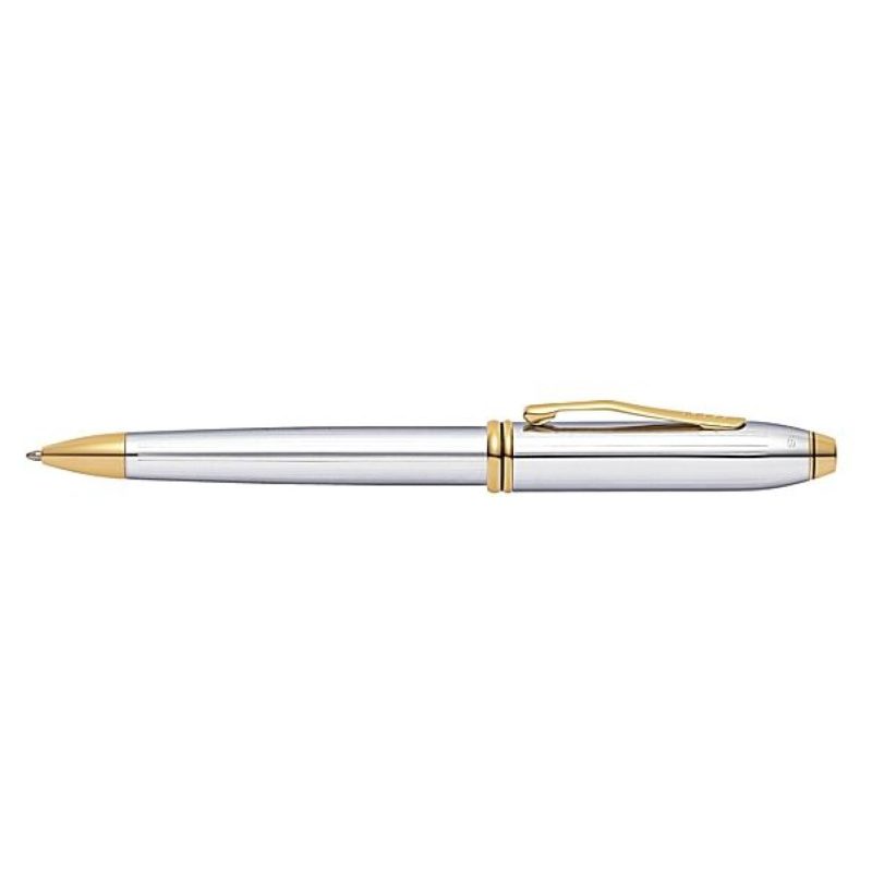 Townsend® Medalist® Chrome & 23KT Gold Ballpoint Pen-2